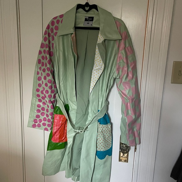 One of a Kind Veda UO Colorful Women's leather Jacket - Picture 6 of 6